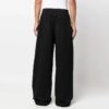 Off-White Herre FW22 ensfarget logo-brodert fritidsbukser/bukser løs passform svart