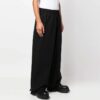 Off-White Herre FW22 ensfarget logo-brodert fritidsbukser/bukser løs passform svart