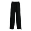 Off-White Herre FW22 Ensfarget Logo-brodert Rett Sportsbukser/Joggebukser Løs Passform Svart