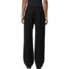Off-White Herre FW22 Ensfarget Logo-brodert Rett Sportsbukser/Joggebukser Løs Passform Svart