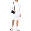 Off-White Herre FW22 Ensfarget Logo Brodert Rett Sportsshorts Vanlig versjon Hvit
