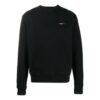 Off-White Herre FW22 Ensfarget Logo Rundhals Langermet Versjon Svart