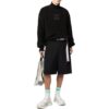 Off-White Herre FW22 Ensfarget Logo-trykk Høyhalset ullgenser Versjon Svart