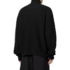 Off-White Herre FW22 Ensfarget Logo-trykk Høyhalset ullgenser Versjon Svart