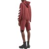 Off-White Herre FW22 Ensfarget Logo-trykk Sportsshorts Vanlig versjon Rød