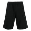 Off-White Herre FW22 Ensfarget med logo-trykk, elastisk linning, sportsshorts, standardversjon, svart