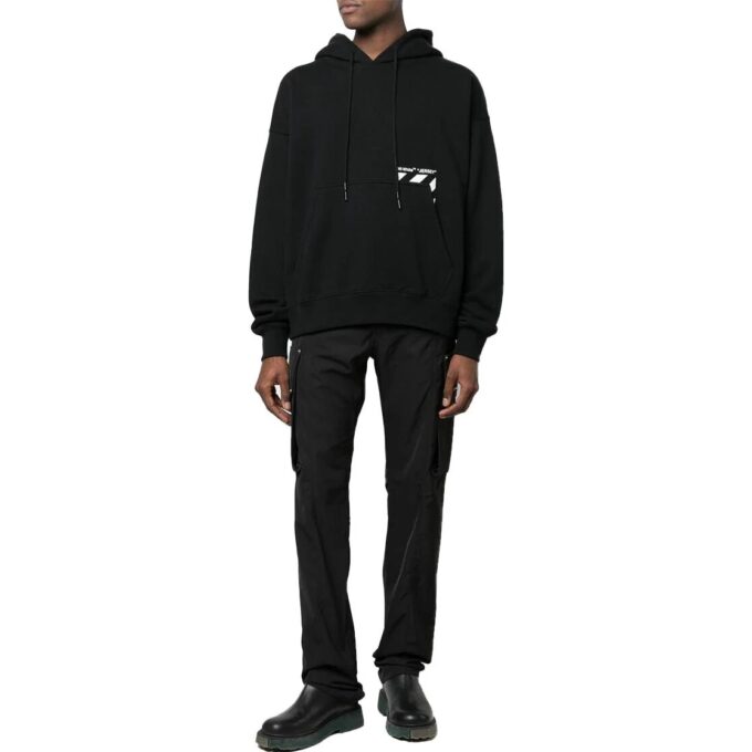 Off-White Herre FW22 Ensfarget med logotrykk og snøring – høst, svart