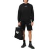 Off-White Herre FW22 ensfarget med logotrykk, rette sportsshorts, vanlig versjon, svart