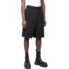 Off-White Herre FW22 Ensfarget mønstertrykk, rette Shorts, svart