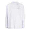 Off-White Herre FW22 Ensfarget Pilemønster Logo-trykk Rund hals Hvit