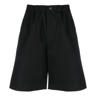 Off-White Herre FW22 Ensfarget Rett Casual Shorts Løs Passform Svart
