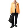 Off-White Herre FW22 Ensfarget Rett Glidelås Jakke med hette Versjon Oransje Gul