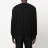 Off-White Herre FW22 Ensfarget Rundhalset Pullover Strikket Ullgenser Løs Passform Svart