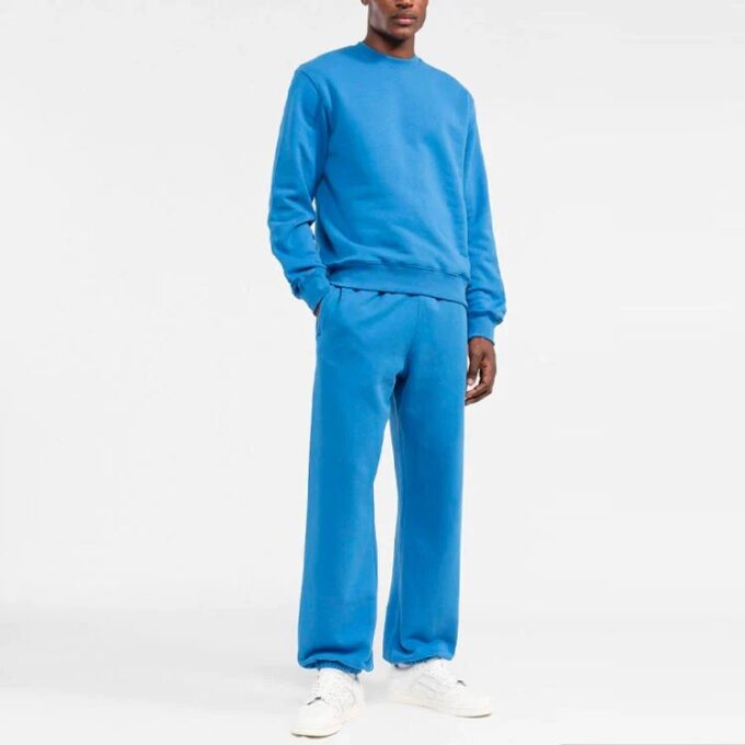 Off-White Herre FW22 Ensfarget Stripe Bundle Feet Casual Langbukser/Bukser Blå
