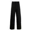 Off-White Herre FW22 Ensfarget Stripe-trykk Rett Casual Bukser/Løse Bukser Svart