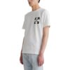 Off-White Herre FW22 ensfarget T-skjorte med Diagonal Arrow-trykk, rund hals og korte shorts
