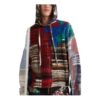 Off-White Herre FW22 Fargeblokkert strikket genser med hette og lange ermer