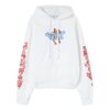 Off-White Herre FW22 Graffiti Løs hettegenser med lange ermer Hvit