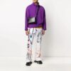 Off-White Herre FW22 Graffititrykk Høy midje Rett Casual Bukser/Lange bukser Versjon Hvit