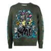 Off-White Herre FW22 Intarsia-strikket langermet ullgenser Grønn