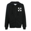 Off-White Herre FW22 Jakke med hette og pil-logo-trykk, svart