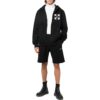 Off-White Herre FW22 Jakke med hette og pil-logo-trykk, svart