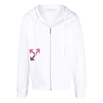 Off-White Herre FW22 Jakke med logo på ryggen, lange ermer, løs passform, hvit