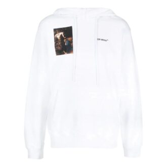 Off-White Herre FW22 Karaktermønstertrykk Løs Passform Hvit Off-White Herre FW22 Karaktermønstertrykk Løs Passform Hvit