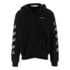 Off-White Herre FW22 Kjede-logo-trykk Glidelås Løs passform Høst Svart