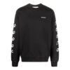 Off-White Herre FW22 Kjede-logo-trykk Rundhalset genser Løs passform Svart