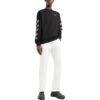 Off-White Herre FW22 Kjede-logo-trykk Rundhalset genser Løs passform Svart