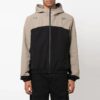 Off-White Herre FW22 Kontrastfarger Piletrykk Glidelås Jakke med hette Løs passform Svart Grå
