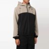 Off-White Herre FW22 Kontrastfarger Piletrykk Glidelås Jakke med hette Løs passform Svart Grå