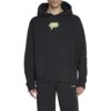 Off-White Herre FW22 Langermet hettegenser med logo på ryggen, vanlig versjon, svart