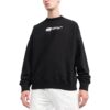Off-White Herre FW22 Logo-brodert Rundhalset Langermet Svart
