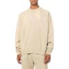 Off-White Herre FW22 Logo brodert stripe rund hals lange ermer beige
