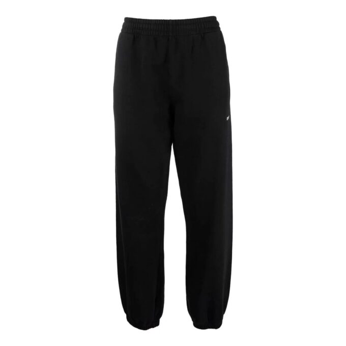 Off-White Herre FW22 Logo på baksiden Casual Bundle Feet Sportsbukser/Joggebukser/Joggers Versjon Svart