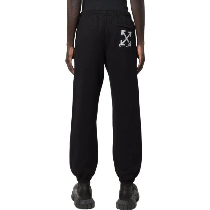 Off-White Herre FW22 Logo på baksiden Casual Bundle Feet Sportsbukser/Joggebukser/Joggers Versjon Svart