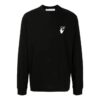 Off-White Herre FW22 Logo Rundhals Langermet Versjon Svart