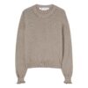 Off-White Herre FW22 Logo Rundhalset Pullover Langermet Ullgenser Versjon Brun