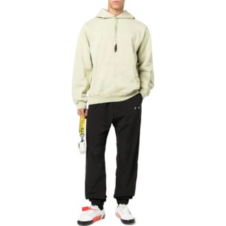 Off-White Herre FW22 Logo-trykk Bundle Feet Sportsbukser/Joggebukser Svart