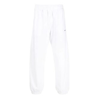 Off-White Herre FW22 Logo-trykk Bundle Feet Sportsbukser/Joggebukser Versjon Hvit