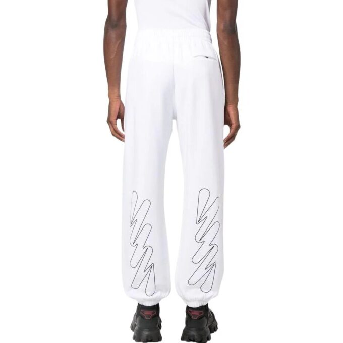 Off-White Herre FW22 Logo-trykk Bundle Feet Sportsbukser/Joggebukser Versjon Hvit