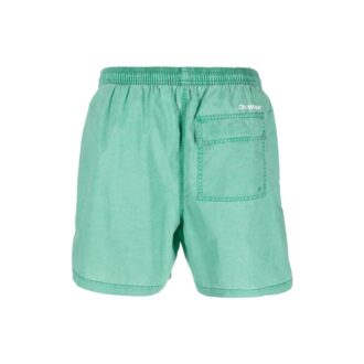 Off-White Herre FW22 Logo-trykk Casual Shorts Versjon Grønn