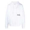 Off-White Herre FW22 Logo-trykk Langermet Pullover Løs Passform Hvit