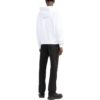 Off-White Herre FW22 Logo-trykk Langermet Pullover Løs Passform Hvit