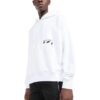 Off-White Herre FW22 Logo-trykk Langermet Pullover Løs Passform Hvit