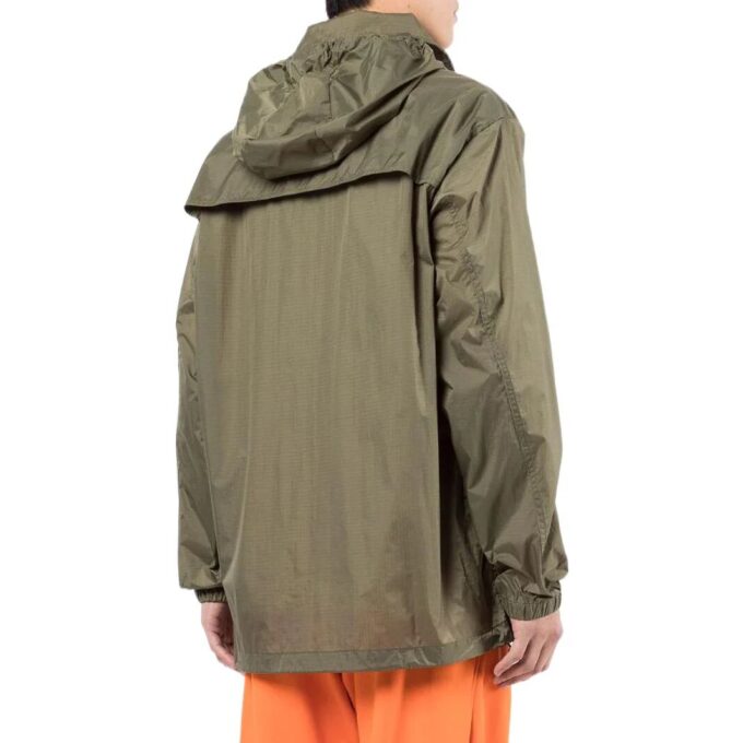 Off-White Herre FW22 Logo-trykk Midtlang trenchcoat Jakke Grønn