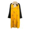 Off-White Herre FW22 Logo-trykk, revers, lang, løs passform, gul vindjakke