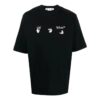 Off-White Herre FW22 Logo-trykk Rund hals Kort ermet Svart Shorts-T-skjorte